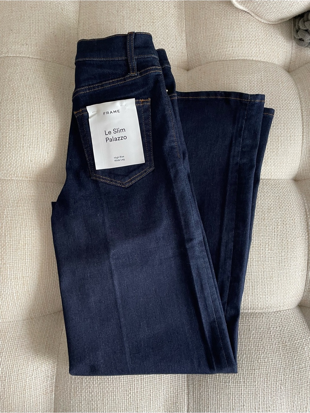 FRAME Le Slim Palazzo Super Stretch High Rise Wide Full Length Jeans Fairway